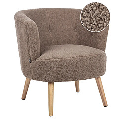 Beliani Fauteuil ODENZEN Bouclé Marron