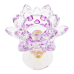 cristal lotus fleur bougeoir photophore maison feng shui décor violet