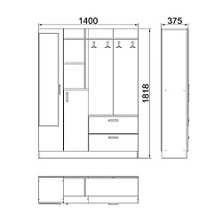 Concept Usine Meuble d'entrée design style scandinave ANKA pas cher