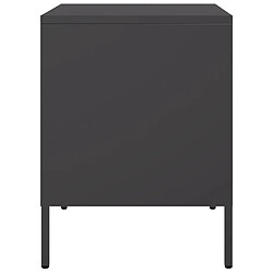 Acheter vidaXL Tables de chevet 2 pcs noir 36x39x50,5 cm acier