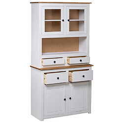 vidaXL Buffet haut Blanc 93x40,5x180 cm Pin Gamme Panama