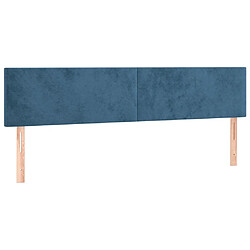 Maison Chic Lot de 2 Têtes de lit design Bleu pour chambre - Décoration de lit foncé 100x5x78/88 cm Velours -MN70086