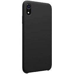 Universal Étui en silicone liquide noir pour votre Apple iPhone XR