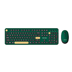 Aula AC306 2in1 2.4G Clavier combo sans fil (EN+RU) avec souris Vert