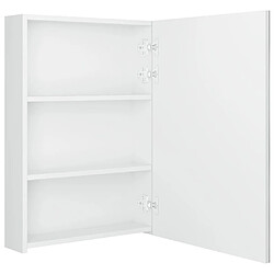 Acheter vidaXL Armoire de salle de bain à miroir LED Blanc brillant 50x13x70cm