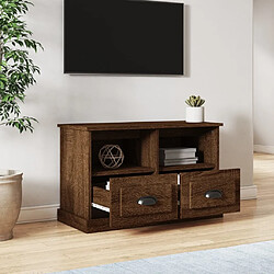 Avis Maison Chic Meuble TV scandinave - Banc TV pour salon chêne marron 80x35x50 cm bois d'ingénierie -MN51047