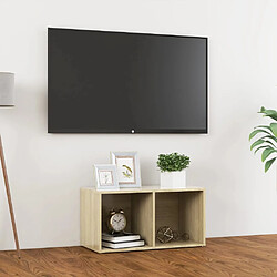 vidaXL Meuble TV chêne sonoma 72x35x36,5 cm bois d’ingénierie