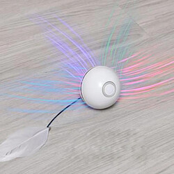 Jouet De Jeu Interactif De Chat De Laser De Boule De LED De Boule De Rotation D'USB Avec Le Blanc De Cataire