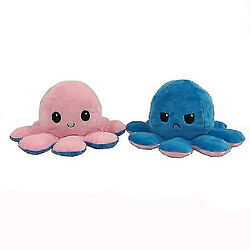 Universal Jouet de poupée en peluche en peluche réversible (bleu rose clair)