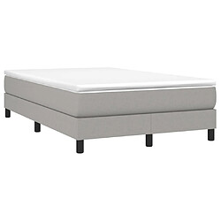 Avis Maison Chic Lit Adulte - Lit simple Lit à sommier tapissier avec matelas moelleux - Meuble de Chambre - Gris clair 120x200cm Tissu -MN57615