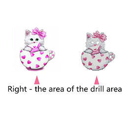 dessin animé chat diy 5d diamant broderie peinture point de croix kit décor rose pas cher