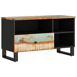 Avis Maison Chic Meuble TV scandinave - Banc TV pour salon 80x33x46 cm bois de récupération et d'ingénierie -MN12368