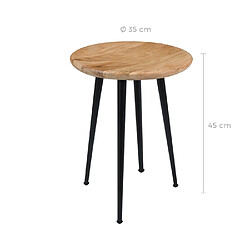 Rendez Vous Deco Tabouret rond Modasa en acacia