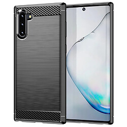 Coque en TPU texture en fibre de carbone, anti-rayures noir pour votre Samsung Galaxy Note 10 4G/5G