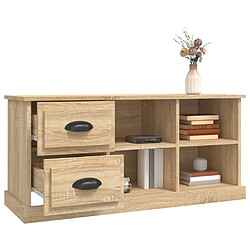 Maison Chic Meuble TV scandinave - Banc TV pour salon chêne sonoma 102x35,5x47,5 cm bois d'ingénierie -MN63298 pas cher