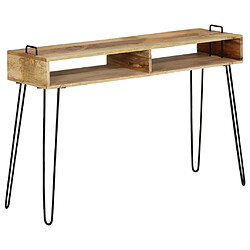 Maison Chic Table console | Meuble d'entrée | Table d'appoint Bois de manguier massif 115 x 35 x 76 cm -GKD68636