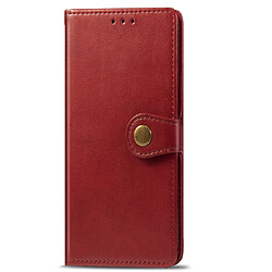 Wewoo Housse Coque Etui en cuir de couleur unie pour téléphone mobile avec boucle de protection portable et lanièrecadre photo et fente carteporte-monnaie et support Sony Xperia XZ4 rouge