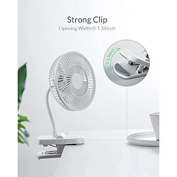 Acheter Universal Mini ventilateur à clips rechargeable 360 ventilateur portable réglable pour refroidissement de bureau, dortoir et chambre à coucher