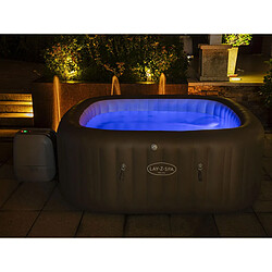 Spa gonflable Lay-Z-Spa Palma carré Hydrojet Pro 5/7 places - Bestway pas cher