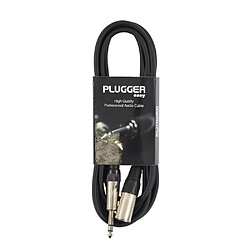 Câble XLR mâle 3b - Jack mâle stéréo 3m Easy Plugger