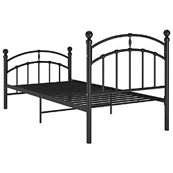 Acheter vidaXL Cadre de lit sans matelas noir métal 100x200 cm