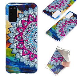 Coque en TPU noctilucent imd motif de fleurs pour votre Samsung Galaxy S20