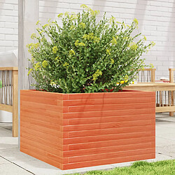 vidaXL Jardinière cire marron 70x70x45,5 cm bois de pin massif