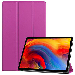 Etui en PU Réveil/Veille automatique avec support tri-pliure rose pour votre Lenovo Pad Plus