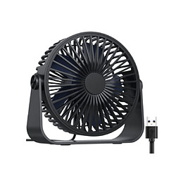 Ventilateur de Bureau, Mini Ventilateur Personnel à Rotation 360, Ventilateur de Refroidissement USB Portable CHRONUS de 5,5 Pouces (Noir)