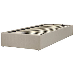 Acheter Beliani Lit avec coffre en tissu beige 90x200 DINAN