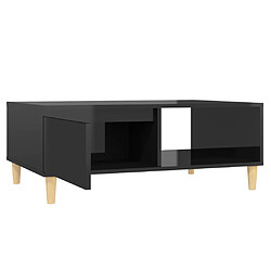 Acheter vidaXL Table basse noir brillant 90x60x35 cm bois d'ingénierie