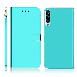 Wewoo Housse Coque Etui à rabat horizontal surface imitée pour Galaxy A90 5G avec supportfentes cartes et porte-monnaieporte-monnaie et lanière Vert menthe