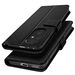 Avizar Etui Clapet pour Honor 200 Portefeuille Support Vidéo Noir