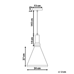 Avis Beliani Lampe suspension MACKENZIE Métal Noir