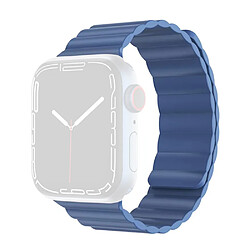 Bracelet en silicone MUTURAL résistant à la transpiration, réglable, magnétique, bleu pour votre Apple Watch Series 7 41mm/6/5/4/SE 40mm/3/2/1 38mm