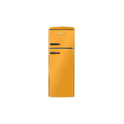 LINARIE Réfrigérateur congélateur 2 portes retro Arzy LJDD206ORANGE 206 Litres Orange