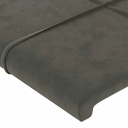 Acheter Maison Chic Lot de 4 Têtes de lit design pour chambre - Décoration de lit Gris foncé 90x5x78/88 cm Velours -MN65445