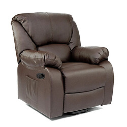 Eco-De ECODE® Fauteuil de massage Monaco Relax, 10 vibromoteurs ondulants, inclinaison 160º, fonction chaleur, programmes automatiques, A++ marron ECO-8590 M