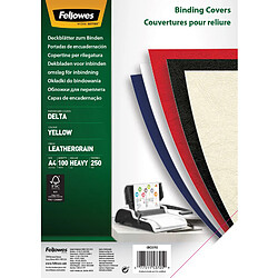 Fellowes Couverture pour reliure Delta, texture de cuir, A4, ()