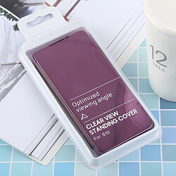 Wewoo étuis en cuir Coque Housse à rabat horizontal PU avec miroir de galvanoplastie pour Galaxy S10 Plus, support (Violet) pas cher