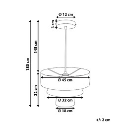 Avis Beliani Lampe suspension CHAMBO Papier Naturel