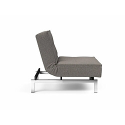 Inside 75 INNOVATION LIVING Fauteuil design SPLITBACK CHROME convertible lit 90*115 cm tissu Mixed Dance Grey pas cher