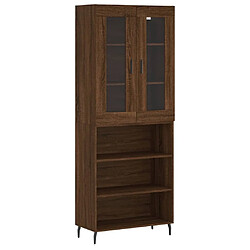 Maison Chic Buffet,Meuble de Rangement,commode pour salon,Cuisine Chêne marron 69,5x34x180 cm Bois d'ingénierie -MN99745