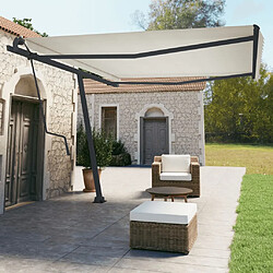 vidaXL Jeu de poteaux d'auvent anthracite 450x245 cm fer