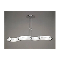 Luminaire Center Plafonnier Guss Blanc, Chrome poli