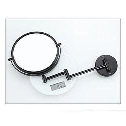 Universal Miroir de toilette monté sur le mur 8 pouces amplificateur miroir latéral espace aluminium miroir de maquillage noir miroir de maquillage cadeau pour madame | Miroir de bain(Le noir) pas cher