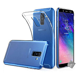 Htdmobiles Coque silicone gel fine pour Samsung Galaxy A6+ Plus (2018) + film ecran - TPU TRANSPARENT