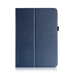 Wewoo Housse Étui Coque en cuir à rabat horizontal Texture Litchi pour iPad Pro 11 pouces 2018avec support et fonction Veille / Réveil Bleu foncé