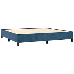 Acheter Maison Chic Lit Adulte - Lit simple Lit à sommier tapissier et matelas moelleux - Meuble de Chambre - Bleu foncé 200x200cm Velours -MN44333