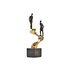 Figurine Décorative DKD Home Decor Doré Résine Gris foncé Escalier Moderne (14 x 14 x 41,5 cm)